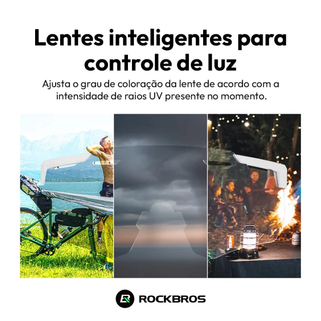 Óculos de Ciclismo Fotocromático Transition Rockbros Modelo Ícaro - 4 - Image 2